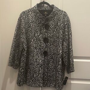 JM Collection Monochrome Textured Cape